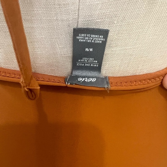 Aerie Brown One-Piece Halter Swimsuit with Lattice Detail - Picture 10 of 10